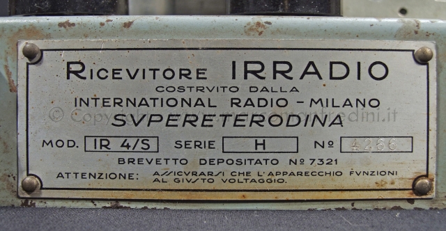 IL FOLLETTO IR4/S - serie H Irradio