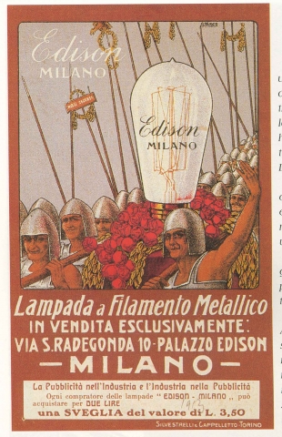 Lampadina Italica della Edison Clerici Milano - 1930 ca Lampadine