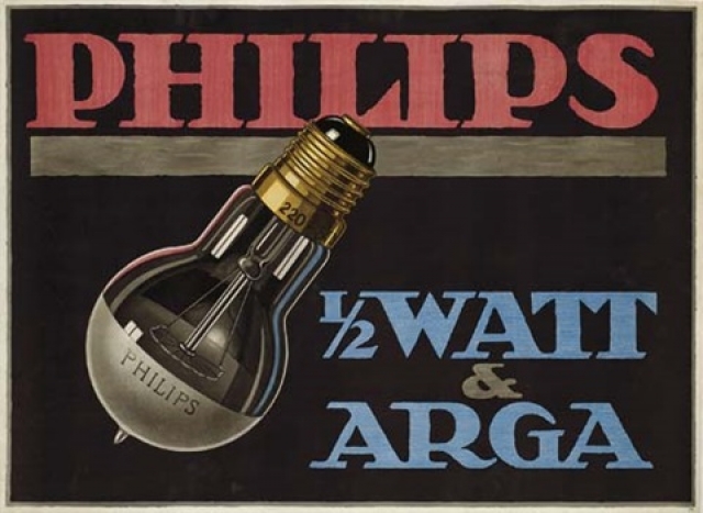 Famosa lampadina Philips 1/2 watt - anni '20 Lampadine