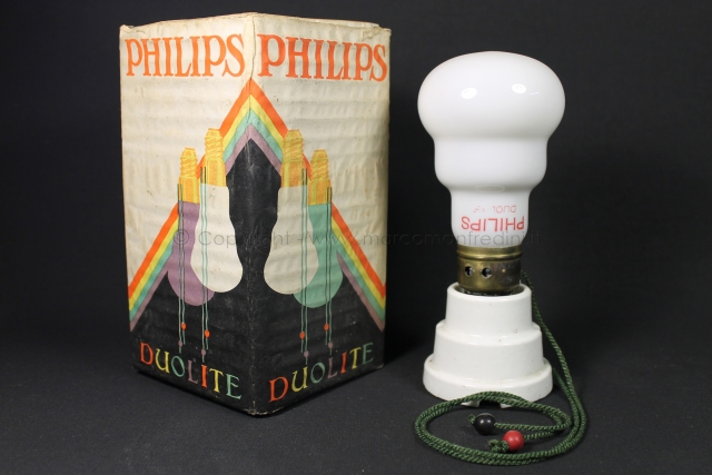 Philips Duolite fantastica e rara lampadina anni 20-30 Lampadine