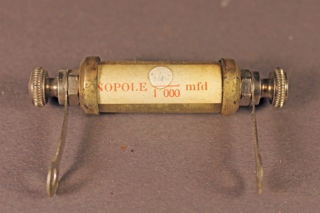 Condensatore Monopole anni '20 Componenti