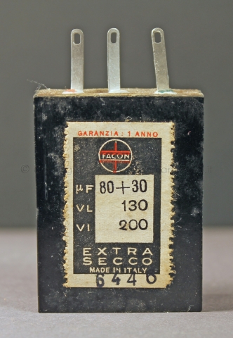 Condensatore Extra Secco della Facon anni '50 Componenti
