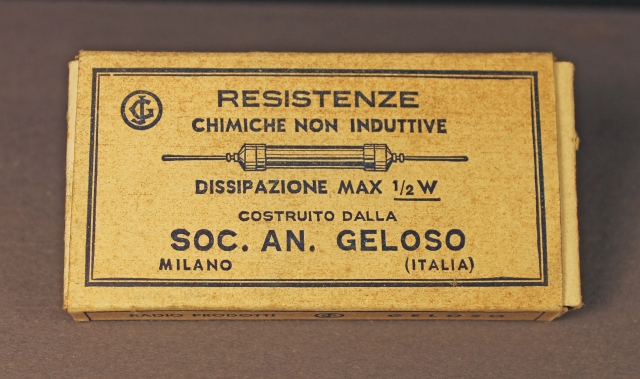 Resistenze chimiche Geloso anni '30 Componenti