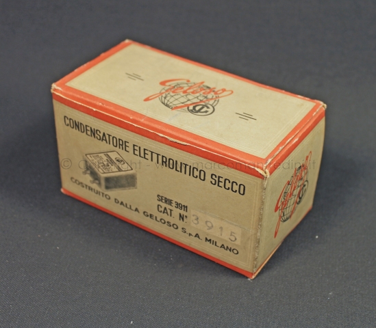Condensatore Elettrolitico Geloso anni '40 Componenti
