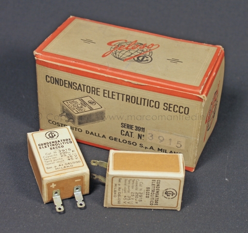 Condensatore Elettrolitico Geloso anni '40 Oggetti mai usati