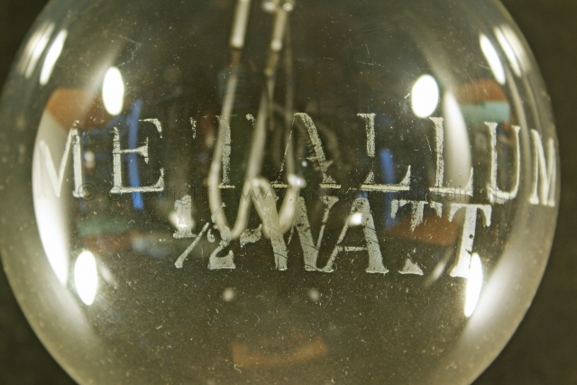 Enorme lampadina Metallum 1/2 Watt degli anni 20 Lampadine