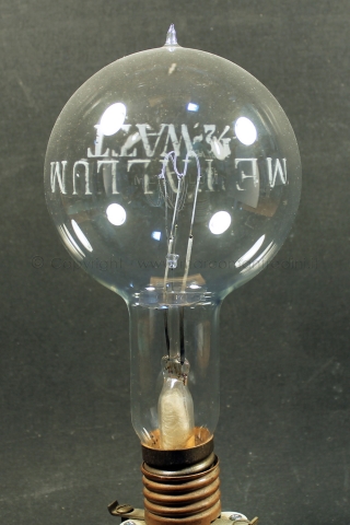 Enorme lampadina Metallum 1/2 Watt degli anni 20 Lampadine