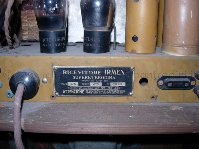 Irmen Radio mod. S/6 serie W/S Radio rare o inedite Irmen Radio mod. S/6 serie W/S Radio rare o inedite