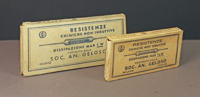 Resistenze chimiche Geloso anni '30 Oggetti mai usati Resistenze chimiche Geloso anni '30 Oggetti mai usati