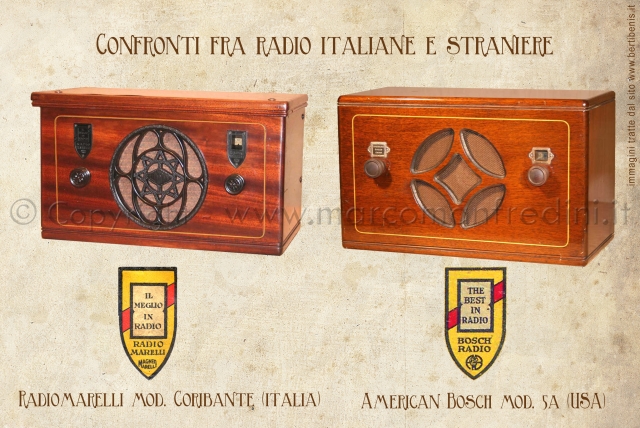 Radiomarelli e American Bosch Confronti e similitudini Radiomarelli e American Bosch Confronti e similitudini