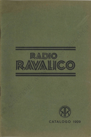 Industria Apparecchi Radiofonici D.E. Ravalico Cataloghi generali