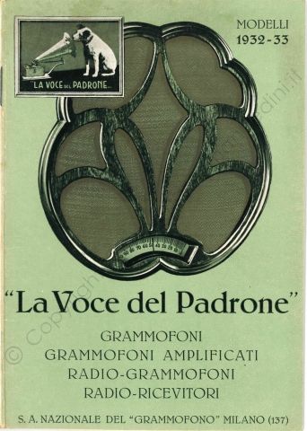 La Voce del Padrone Cataloghi generali La Voce del Padrone Cataloghi generali