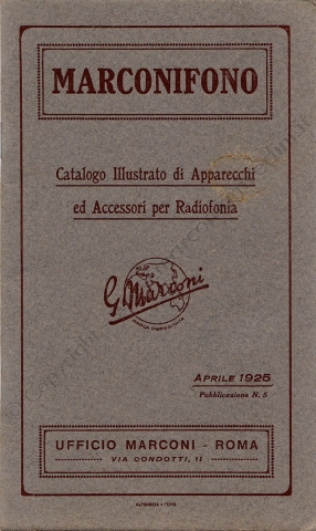 Marconi Cataloghi generali Marconi Cataloghi generali